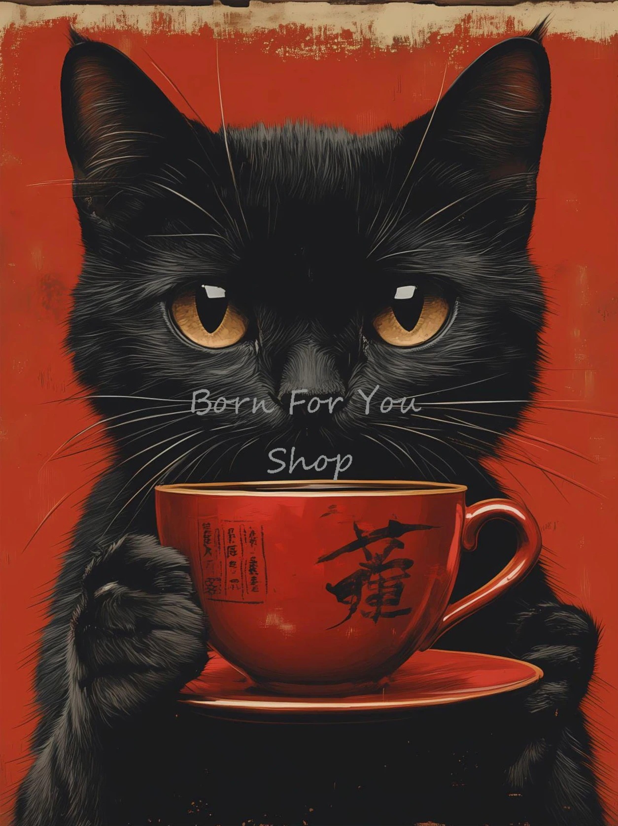 Japanese Edo Style Black Cat E - Japanese Lifestyle In Japanese 评论和价格